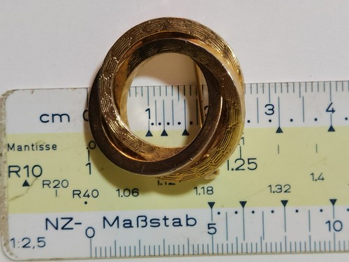Vintage 1961 Grosse Germany Gold Tone Brooch - Picture 5 of 21