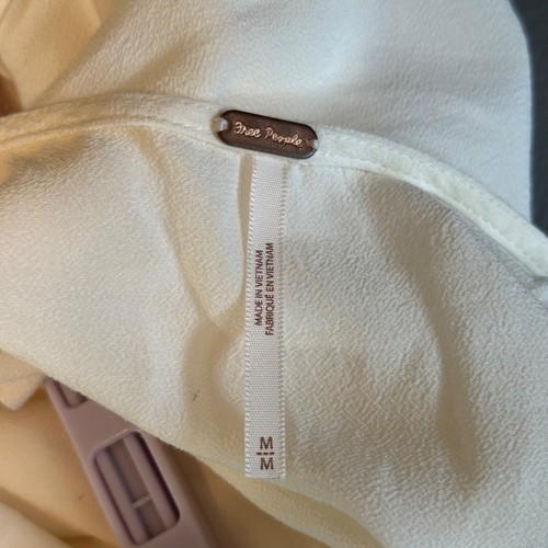 Haut pull col vachette femme Free People City Lights importé ivoire taille M neuf avec étiquette - Photo 4/9