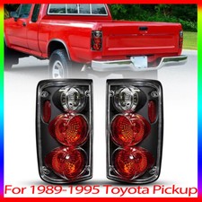 For 1989-1995 Toyota Pickup Truck Tail Lights Black Clear Rear Brake Lamps Pair For 1989-1995 Toyota Pickup Truck Tail Lights Black Clear Rear Brake Lamps Pair