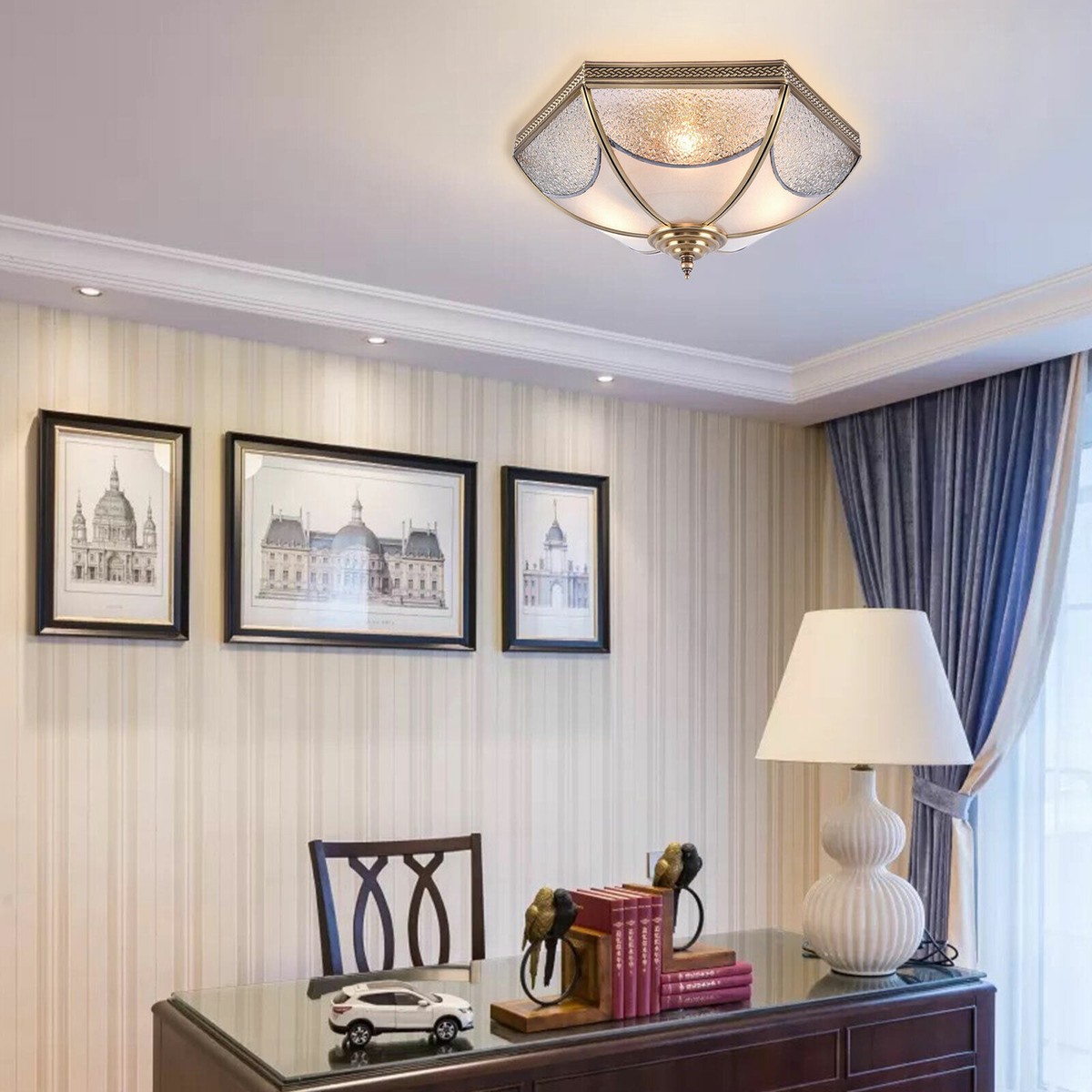 Tiffany Style Ceiling Light for the Cafe, Shops, Waiting Room 110