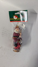 Kurt S Adler Christmas Ornament Santa Claus Fireman Sitting On Fire Hydrant New