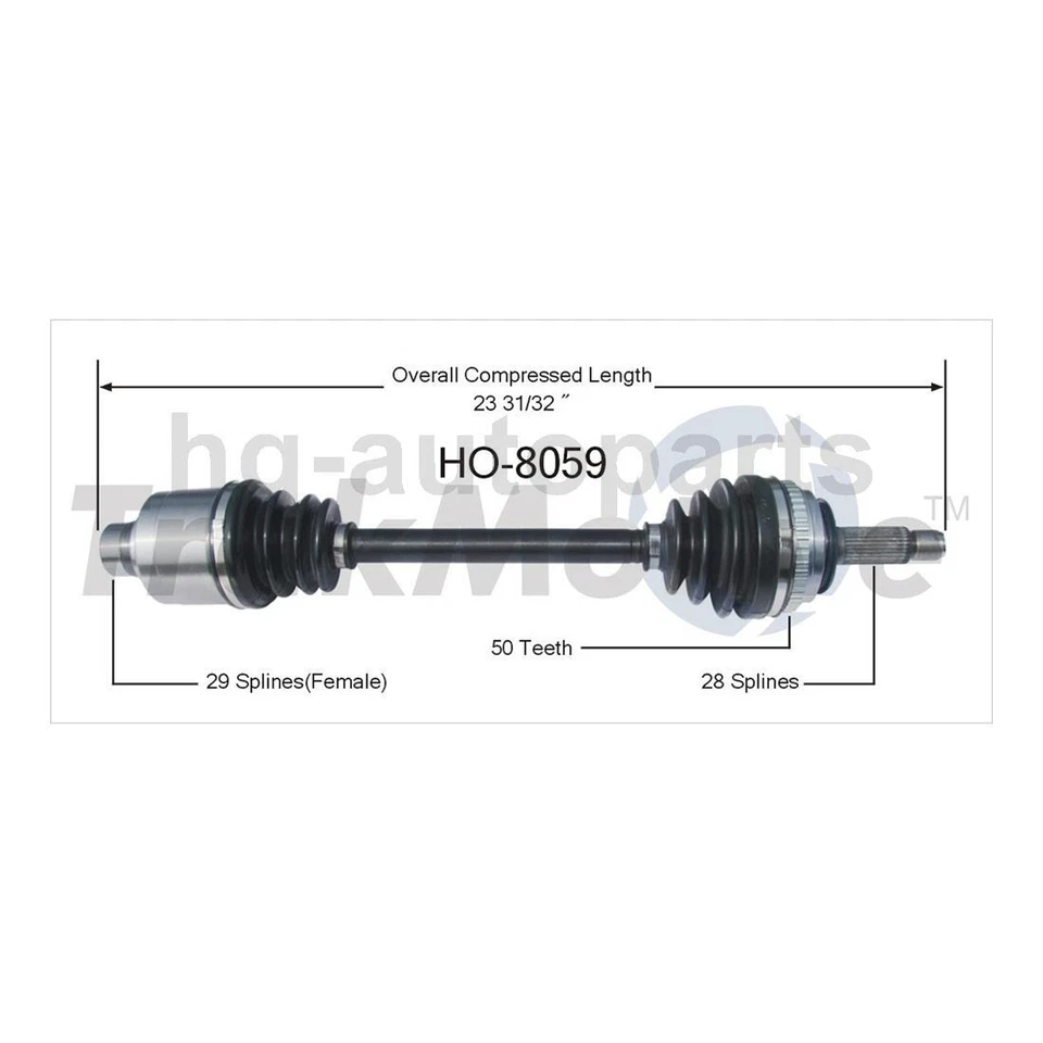 Eje CV + cojinete de cubo de rueda para Acura Vigor 1994 1993 1992 Foto 3 de 4