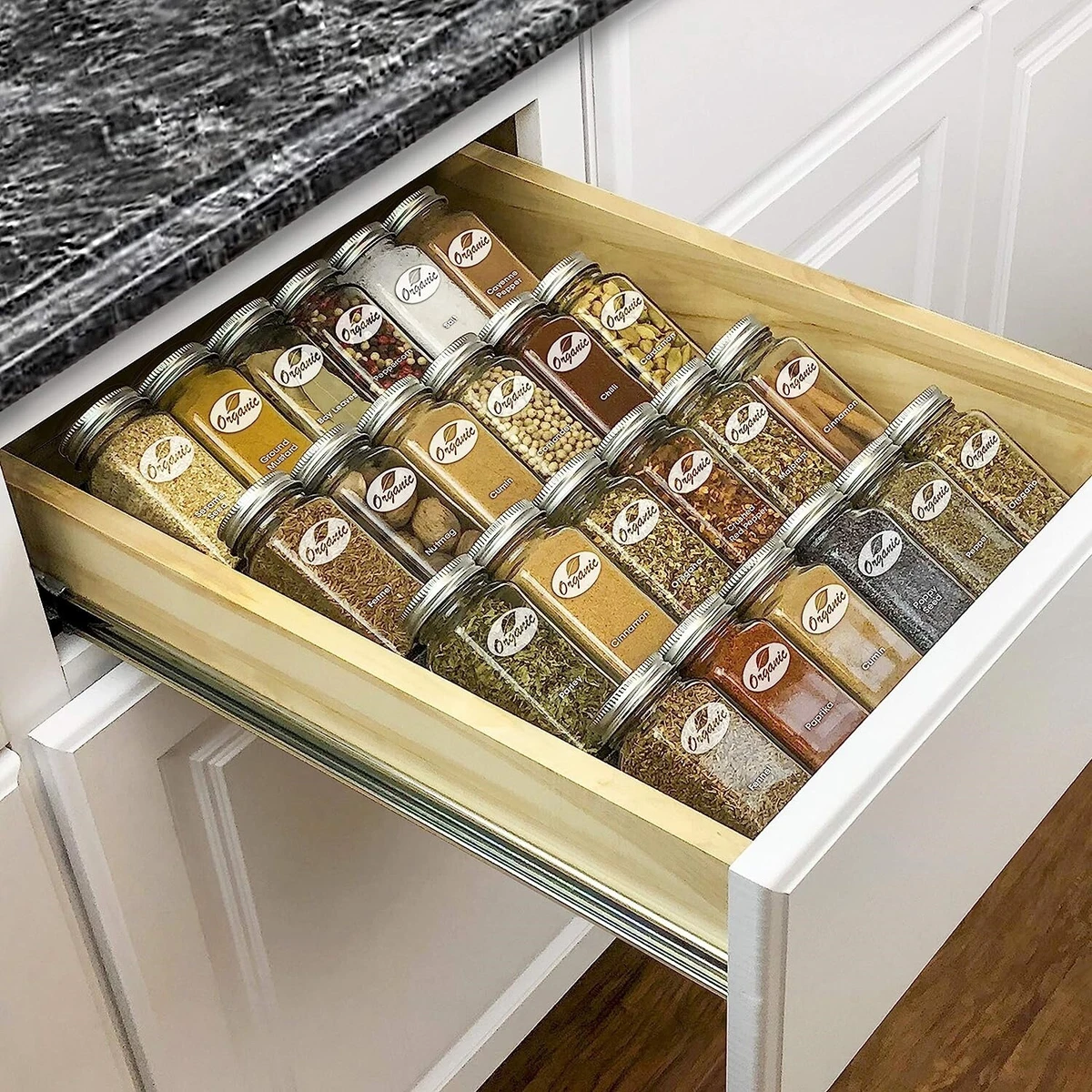Organizador de especias gabinete expandible 4 niveles soporte