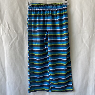 Circo Sleepwear Pants Girls XS Striped Blue/Green/Charcoal Comfty Pants