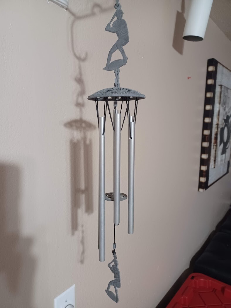 Vintage Baseball Wind Chimes Baseball player 3 eBay