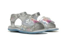 NEW Toddler's Frozen "In Summer" - silver/blue light-up easy open sandal