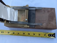 Golden auto-grapher hot foil embossing machine working , stamping foil heat 