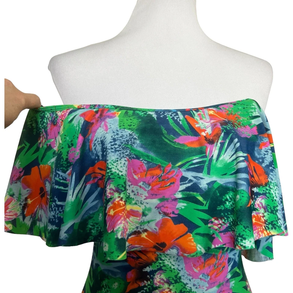 Asos South Beach Womens Sz 10 One Piece Swim Suit Bathing Suit Flutter - Image 2 of 4