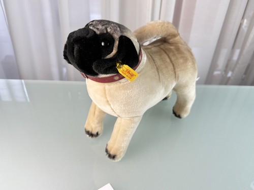 Steiff Animal 667862 Dog Pug 25 X 27 Cm. Excellent Condition - Picture 4 of 4