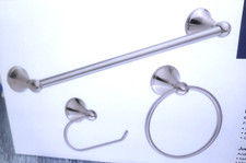 Style Selections 3-Piece Rubbed Bronze Finish Bathroom Hardware Set 2131151 NEW