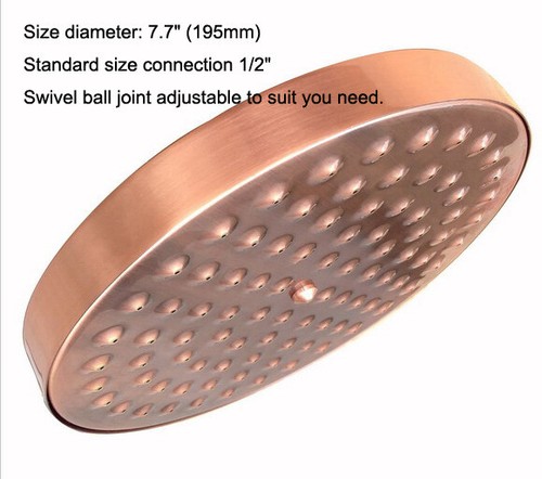 Antique Red Copper Bathroom Accessories Rainfall Rain Shower Head 2sh032 - Picture 2 of 6