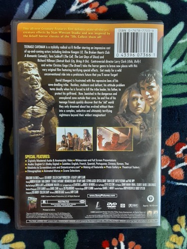 TEENAGE CAVEMAN DVD/ANDREW KEEGAN/TARA SUBKOFF/LARRY CLARK FILM - Picture 2 of 2