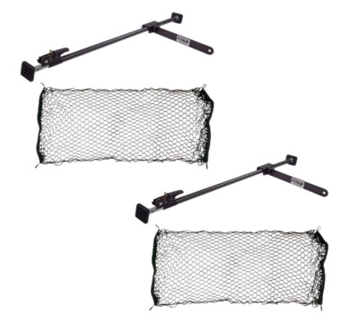 2Pk 40''-70'' Cargo Load Lock Bar w/ 16'' Divider Bar & Storage Net for Truck Beds