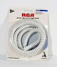 RCA 25 Ft Telephone Handset Coil Cord for Replacement TP282W Vintage 1998