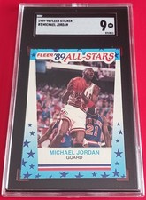 1989 Fleer Sticker #3 Michael Jordan Chicago Bulls HOF SGC 9 MIINT