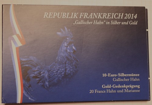 Frankreich 10 Euro Silber Münze 2014 Gallischer Hahn - Bild 1 von 4
