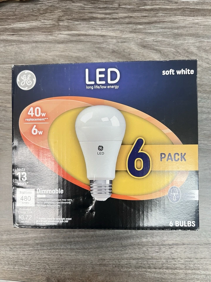 GE LED Light Bulbs, 40 Watt, Soft White, A19 (6 Pack) - Image 2 of 4