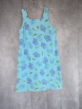 Fresh Produce Dress Small Blue Floral Sleeveless Shift Tank Summer Casual Beach