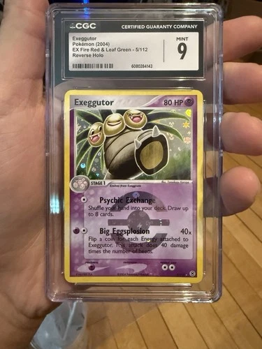 2004 POKEMON EX FIRE RED & LEAF GREEN #5 EXEGGUTOR-REVERSE FOIL CGC 9