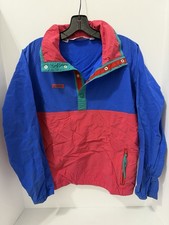 Vintage Columbia Pullover Snap Windbreaker Radial Sleeve YOUTH - XL