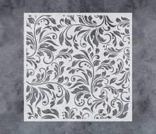 GSS Designs Flourish Leaf Stencils 16x16 Inch Reusable for Wood Canvas Paper