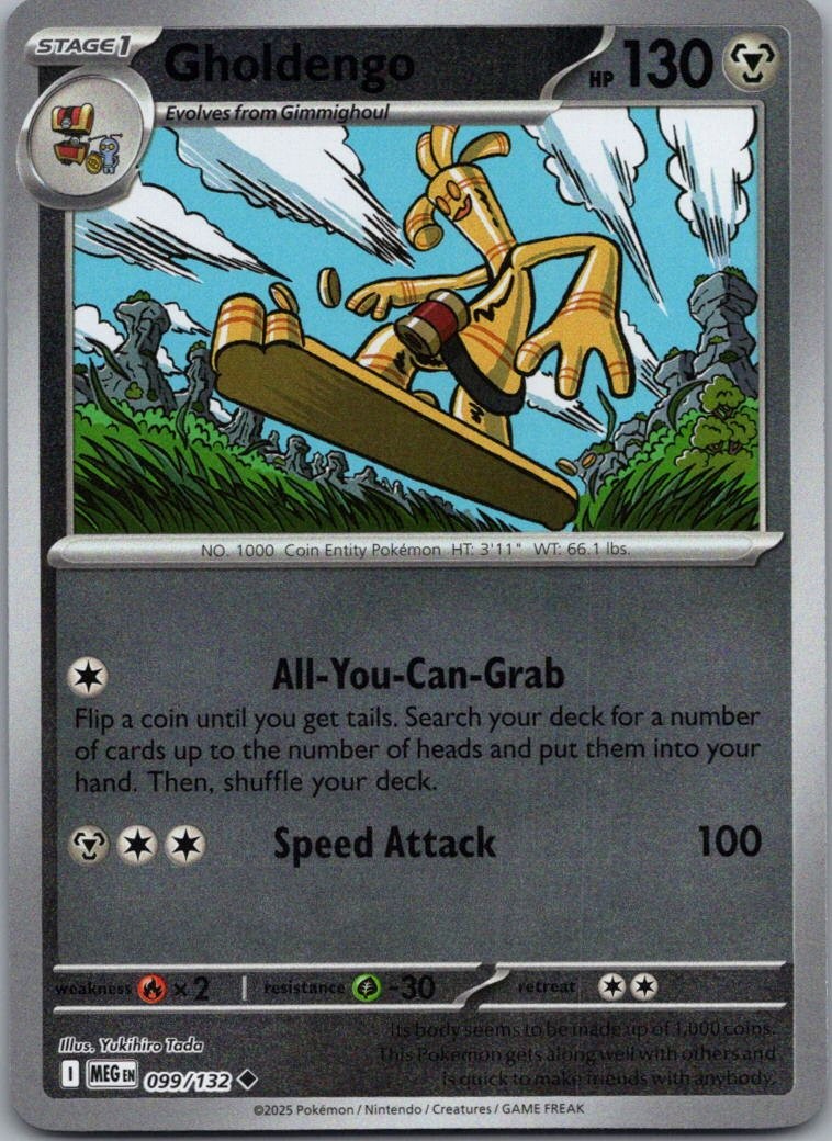 Gholdengo Reverse Holo Uncommon ME01: Mega Evolution 099/132 NM