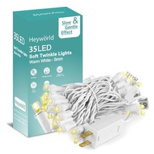 Slow Twinkle Christmas Lights, 35 10ft UL Certified Soft String Lights, 5mm W...