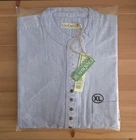 Civilian Heritage Irish Grandfather Cotton Shirt Mens XL - Blue Pinstripe