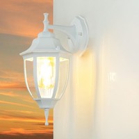 Wandlampe AußEn Laterne Weiß Rustikal E27 IP44 Wandleuchte Haus Garten Hof
