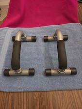 Gray and Black Push Up Stands Pair w/ Foam Gr...