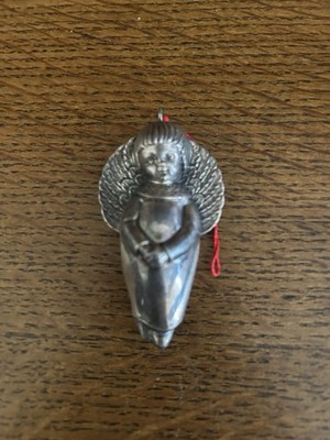 Cazenovia Sterling Silver Tip Toe Angel Ornament Vintage Puffy 3D