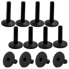 Cymbal Sleeves 12Pcs Long/Medium/Short 8mm Flanged Black for Percussion Drum Set