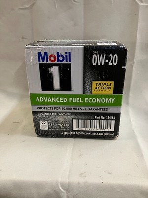 Mobil 1 Advanced Fuel Economy Full Synthetic Motor Oil 0W-20, 1-Quart - 6-pack
