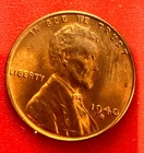 1940-S Lincoln Wheat Cent Penny GEM RED BU From an Original Bank Roll