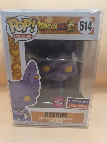 Funko Pop! Vinyl: Dragon Ball - Beerus - (Flocked) - Funimation (Exclusive) #514