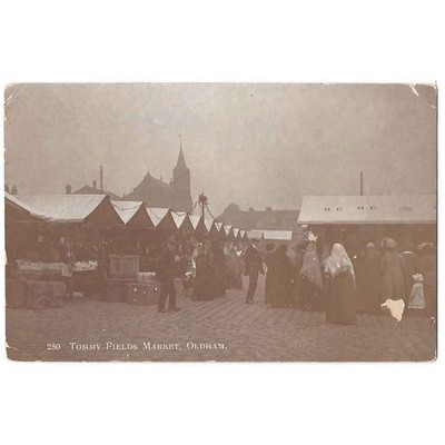 Oldham Tommyfield Market, Lancashire, RP Postkarte von Jackson unbenutzt