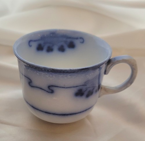 Rare Antique Flow Blue Demitasse Cup 1850-1899 Wm Grindley England Porcelain - Picture 7 of 8