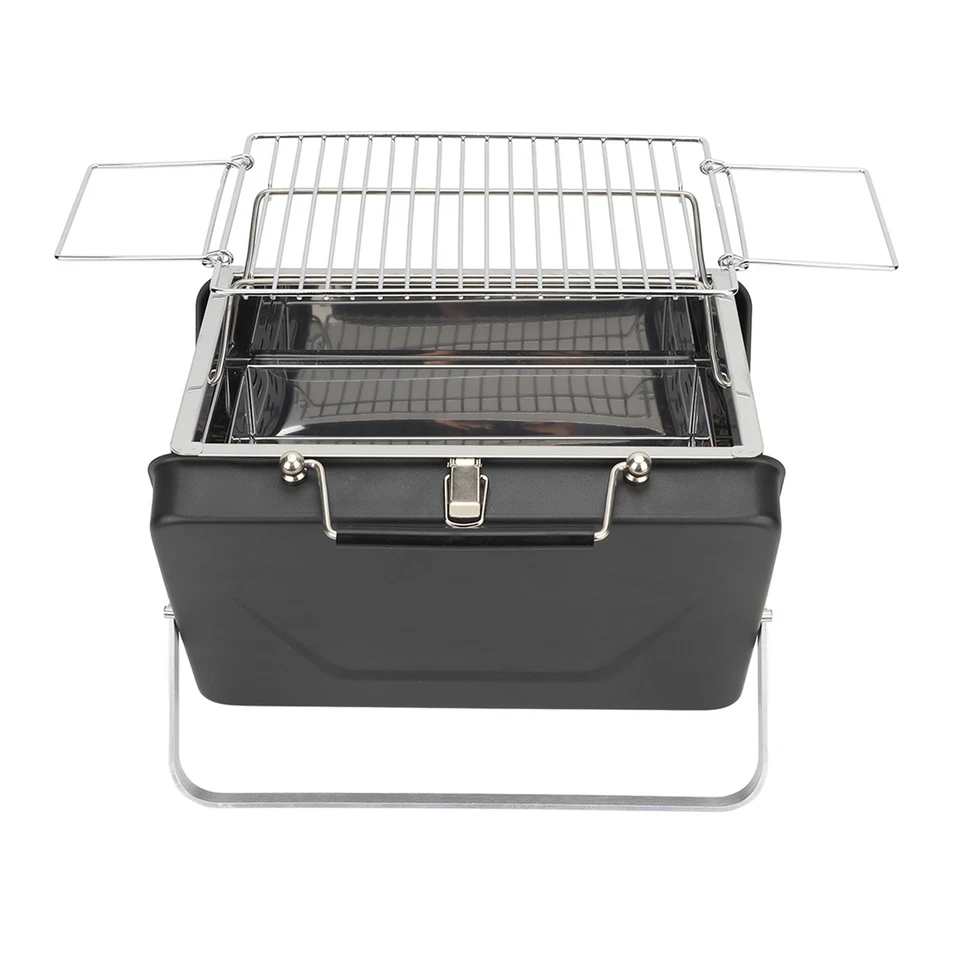 Holzkohlegrill Zusammenklappbarer Notebook-Grill Für Camping Kochen Picknick Im - Bild 4 von 4