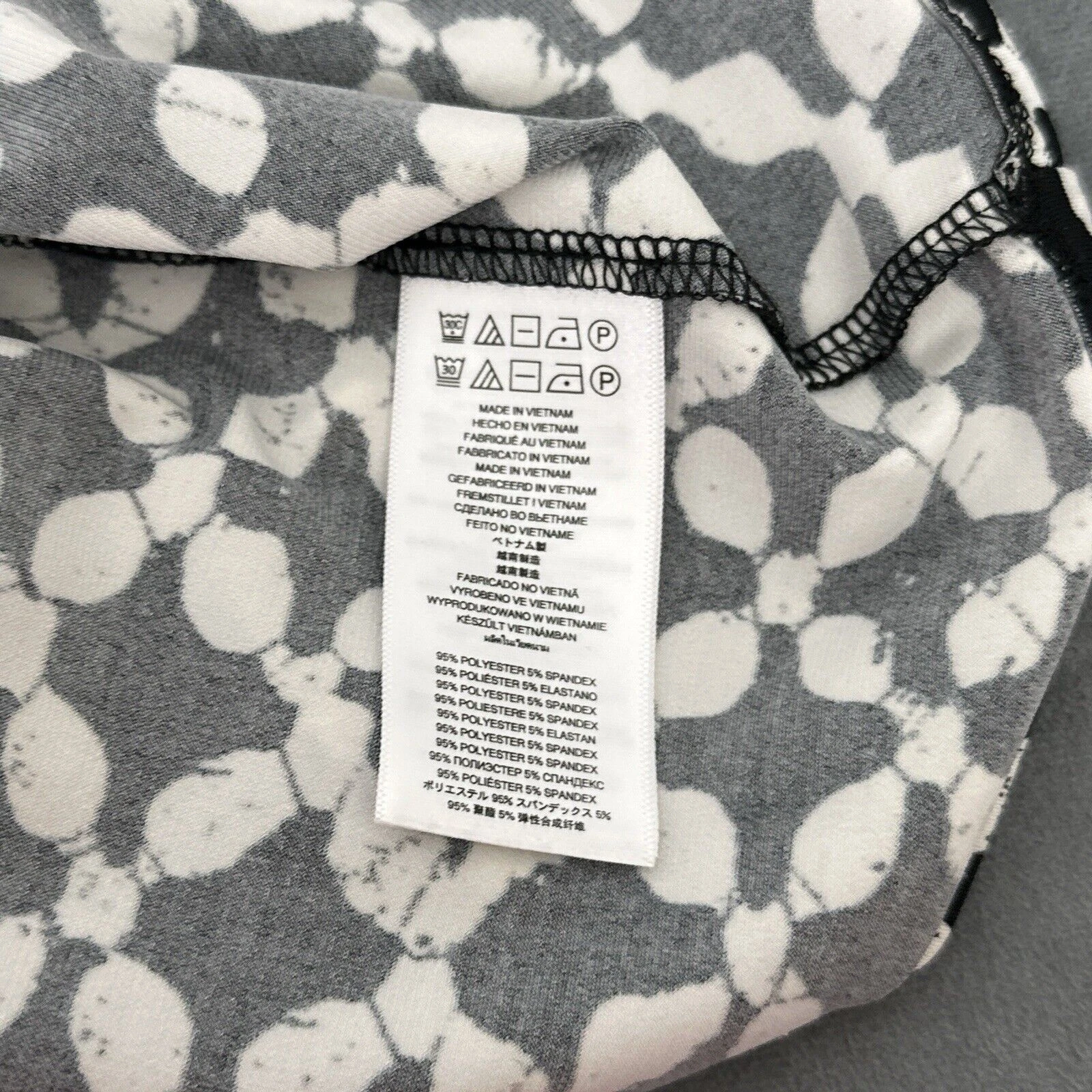 Abito donna Michael Michael Kors taglia media nero bianco geometrico manica lunga