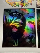Alien Sasquatch Selfie Bigfoot Holographic Vinyl Decal