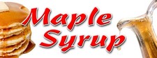 MAPLE SYRUP DECAL sticker pancakes waffles restaurant marketing promotion