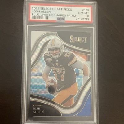 Panini 2022 Select Draft Picks Josh Allen Field Level #169 B&W Prizm /75 PSA 8