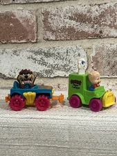 2 Vintage McDonalds 1992 Warner Bros. Taz~Porky Pig~Cars
