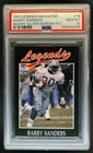 1991 Legends Magazine Barry Sanders Silver Border H/C Insert #18 Lions PSA 10