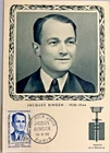 FRANCE FIRST DAY POST CARD 1958 PARIS JACQUES BINGEN 20F HEROS DE LA RESISTANCE
