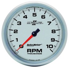 Autometer Tachometer 10000 Rpm 5 In Dia Ultra-lite Ii Electric Analog Dash Mount