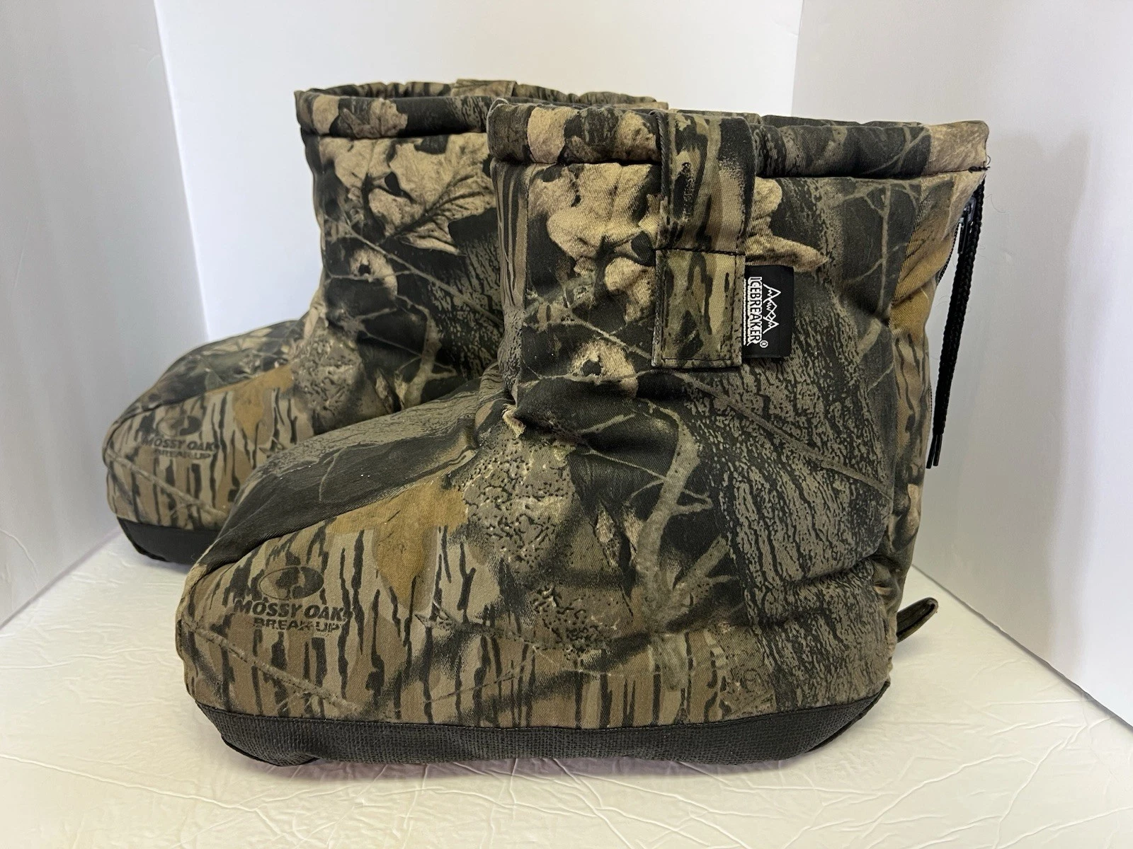 Vintage Icebreaker Insulated Overboots Boot Blanket Covers Mossy Oak Camo M 8-10