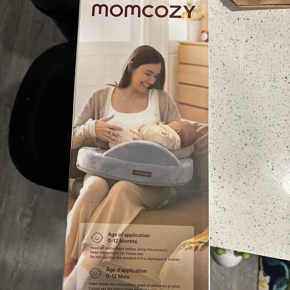 Acogedora funda de almohada de enfermería para mamá con bolsillo lavable a máquina diseño elegante Foto 4 de 4