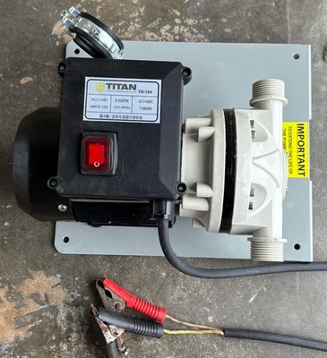 Titan Chemical Transfer Systems TD-12V DEF Diaphragm Pump, 1/3 HP