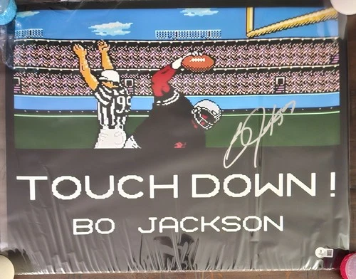 Bo Jackson Autographed Signed 16x20 Photo Raiders NES Tecmo Super Bowl Beckett